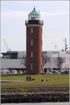 Cuxhaven. Der Leuchtturm an der Alten Liebe war von 1805 bis 2001 in Betrieb. Inzwischen ist er an privat verkauft worden. 24.02.2014