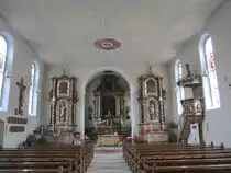 �hningen, Alt�re und Kanzel der Klosterkirche St. Hippolyt und Verena (23.02.2014)