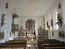 Oberbergen, Alt�re und Kanzel der St. Magnus Kirche (28.02.2014)