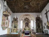 Ebenhofen, Alt�re und Kanzel von 1755 der St. Peter und Paul Kirche (06.03.2014)