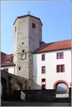 Bad Iburg. Der Bennoturm genannte Bergfried der Iburg. Er wurde um 1500 auf den Resten des Vorg�ngerbaus errichtet. 06.03.2014