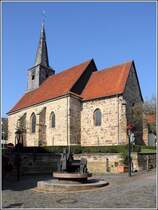 Bad Iburg. Die St.-Nikolaus-Kirche in der Groen Strae. 06.03.2014