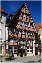 Osnabrck. Die Baugeschichte des Hotels Walhalle in der Bierstrae geht auf das Jahr 1690 zurck. Scan eines Dias aus dem Jahr 2002.