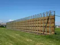 Obersaasheim im Oberelsa�, Speicher f�r Maiskolben, diese Aufbewahrungsart findet man in der ganzen Oberrheinischen Tiefebene, Juni 2013