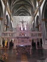 Altar mit dem Fastentuch im Dom St. Viktor (Xanten, Kreis Wesel, NRW, Mrz 2014)