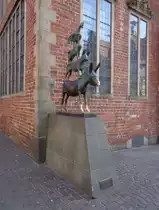 Die Bremer Stadtmusikanten in der Brermer Altstadt, Schoppensteel (29.03.14)