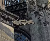Kunst am K�lner Dom - Wasserspeier. Fr�hjahr 2014.