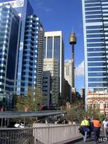 Sydney - Zwischen den Wolkenkratzer in der Market Street.
Aufgenommen September 2010.