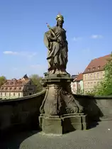 Bamberg, Kunigundestatue an der unteren Br�cke (13.04.2014)
