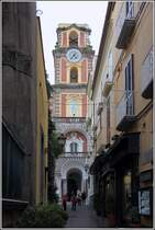 Sorrent, Blick zum Turm des Duomo SS. Filippo e Giacomo. 26.03.2014