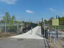 Die Eisenbahnbr�cken �ber die Yorckstra�e waren seit Kriegsende ungenutzt. Erst seit 2014 steht eine von ihnen wieder zur Verf�gung, allerdings nicht mehr f�r Z�ge, sondern f�r Fu�g�nger und Radfahrer. 21.4.2014