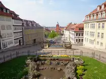 Der Gothaer Schlo�berg, im Hintergrund das Rathaus (23.04.14)