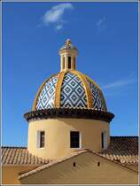 Praiano. Kuppel der Chiesa San Gennaro Interior. 28.03.2014