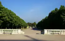 Bruchsal, Blick vom Schlo� in die Parkanlagen, April 2014