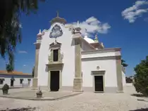 Faro, Kirche Igreja de Sao Lourenco de Matos in Almansil, erbaut in der ersten H�lfte des 18. Jahrhundert, Kircheninneres verkleidet mit blauen und wei�en Azulejos von Policarpo de Oliveria 1730 (25.05.2014)