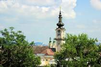 Altstadt von Linz mit Landhausturm... aufgenommen am 7.7.2012