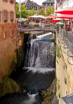 . Saarburg - Mitten in der Altstadt st�rzt sich die Leuk 18 Meter in die Tiefe. 09.06.2014 (Hans)