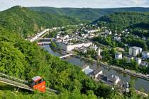 . Bad Ems - Aussicht von der Bismarckhhe auf die Stadt mit der Kurwaldbahn. 25.05.2014 (Jeanny)