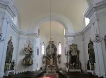 Gro�stelzendorf, Alt�re der St. Andreas Kirche, Altarbl�tter von Martin Johann Schmidt (19.04.2014)