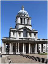 Das Queen Mary Building des Old Royal Naval College in Greenwich beherbergt die Kapelle. 07.06.2014