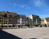 M�lhausen (Mulhouse), H�userzeile am Rathausplatz, Mai 2014