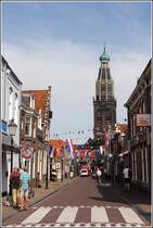 Enkhuizen. Blick durch die Torenstraat zur Zuiderkerk. 07.07.2014