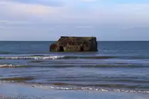 Atlantikwallbunker des II.Weltkrieges am Strand von Vigs�, aufgenommen am Abend des 16.04.2014.