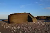 Atlantikwallbunker des II.Weltkrieges am Strand von Vigs�, aufgenommen am Abend des 16.04.2014.
