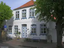 Haus in der Stra�e  Lange Stra�e  in Arnis an der Schlei, der kleinsten Stadt Deutschlands (Kreis Schleswig-Flensburg, Schleswig-Holstein, Mai 2010)