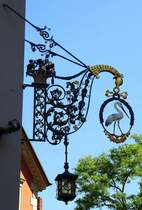 Freiburg, Speiserestaurant  Storchen  direkt am Schwabentor, Juni 2014