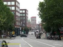 Hamburg am 25.7.2014: Blick vom Domplatz in die Hafencity