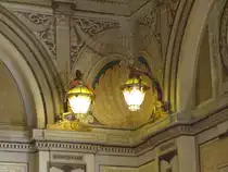 Art Deco-Leuchten in der  Terme Tettuccio in Montecatini-Terme, Foto am 15.5.2014
