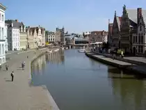 Gent, H�user an der Graslei (03.07.2014)