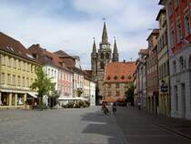 Ansbach, Martin Luther Platz mit St. Gumbertus Kirche (10.08.2014)