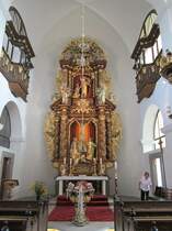 Wilhermsdorf, Hochaltar der St. Martin und Maria Kirche (10.08.2014)