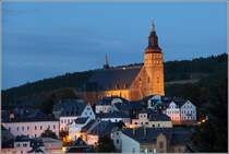Schneeberg. Die St. Wolfgangskirche wurde in der ersten Hlfte des 16. Jahrhunderts errichtet und ist eine der grten sptgotischen Hallenkirchen Sachsens.
11.08.2014