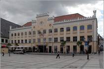 Zwickau. Das 1404 errichtete Rathaus am Hauptmarkt. 
12.08.2014