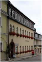 Oberwiesenthal ist die mit 914 m . NN die hchstgelegene Stadt Deutschlands. Hier ist das Rathaus am Markt zu sehen.
14.08.2014