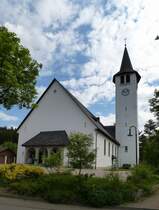 Titisee/Schwarzwald, die Grundsteinlegung zur katholischen Kirche  Christknig  war 1936, Juni 2014