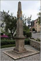 Elterlein, kurschsische Postdistanzsule von 1729.
15.08.2014