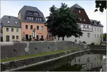 Wolkenstein. H�userzeile am Schlossplatz.
15.08.2014