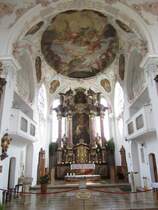 Westendorf, neubarocker Hochaltar von 1900 der St. Georg Kirche (07.07.2014)
