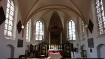 Altarraum der Schlosskapelle in der Freiheit am Schloss Raesfeld (Kreis Wesel, NRW, August 2013)
