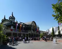 Rust, Haupteingang zum Europapark, einem der gr��ten Vergn�gungsparks weltweit, Juli 2014