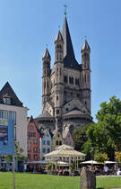 Kln - Fischmarkt zu Fen von Gro St. Martin-Kirche - 31.07.2014