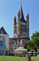 K�ln - Fischmarkt zu F��en von Gro� St. Martin-Kirche - 31.07.2014