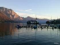 Abendstimmung, die letzten Sonnenstrahlen in Gmunden, am 19.Oktober 2014