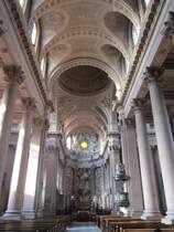 Guebwiller, Kirche Notre Dame, Altre, Kanzel und Beichtsthle von Fidel Sporer (05.10.2014)