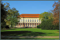 Der 1730 errichtete Schlossgartensalon in Merseburg bildet den nrdlichen Abschluss des im 17. Jahrhundert errichteten Schlossgartens. (28.10.2014)