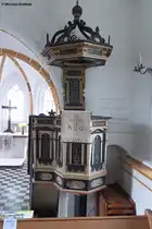 Kanzel in der ev. Dorfkirche von Gro� Zicker (Gemeinde Gager / M�nchgut, R�gen - Mai 2011)